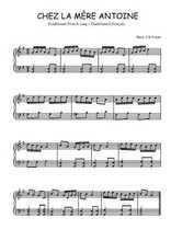 Téléchargez l'arrangement pour piano de la partition de Chez la mère Antoine en PDF